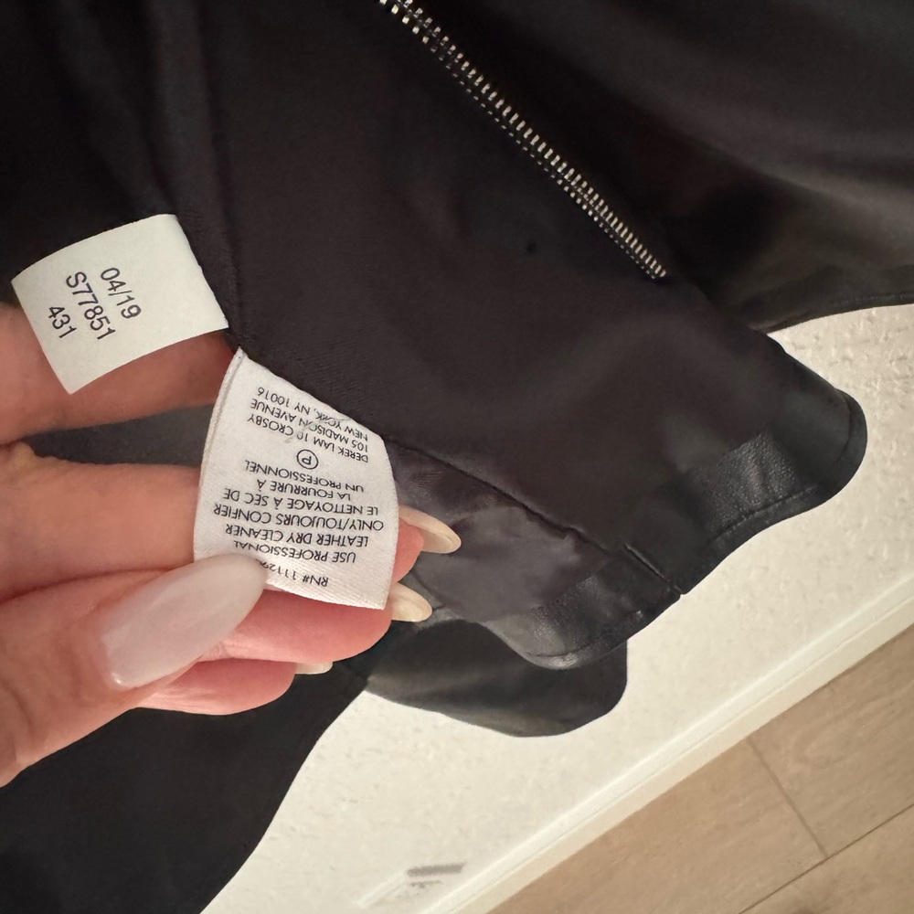 Derek Lam Black Leather Moto Jacket - Picture 6 of 9